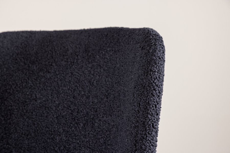 VENTURE DESIGN Modesto spisebordsstol - sort polyester bamsestof og sort stl