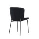 VENTURE DESIGN Modesto spisebordsstol - sort polyester bamsestof og sort stl