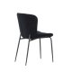 VENTURE DESIGN Modesto spisebordsstol - sort polyester bamsestof og sort stl