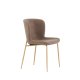 VENTURE DESIGN Modesto spisebordsstol - brun polyester bamsestof og mocca stl