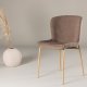 VENTURE DESIGN Modesto spisebordsstol - brun polyester bamsestof og mocca stl