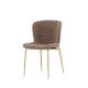 VENTURE DESIGN Modesto spisebordsstol - brun polyester bamsestof og mocca stl
