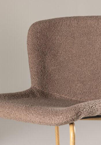 VENTURE DESIGN Modesto spisebordsstol - brun polyester bamsestof og mocca stl