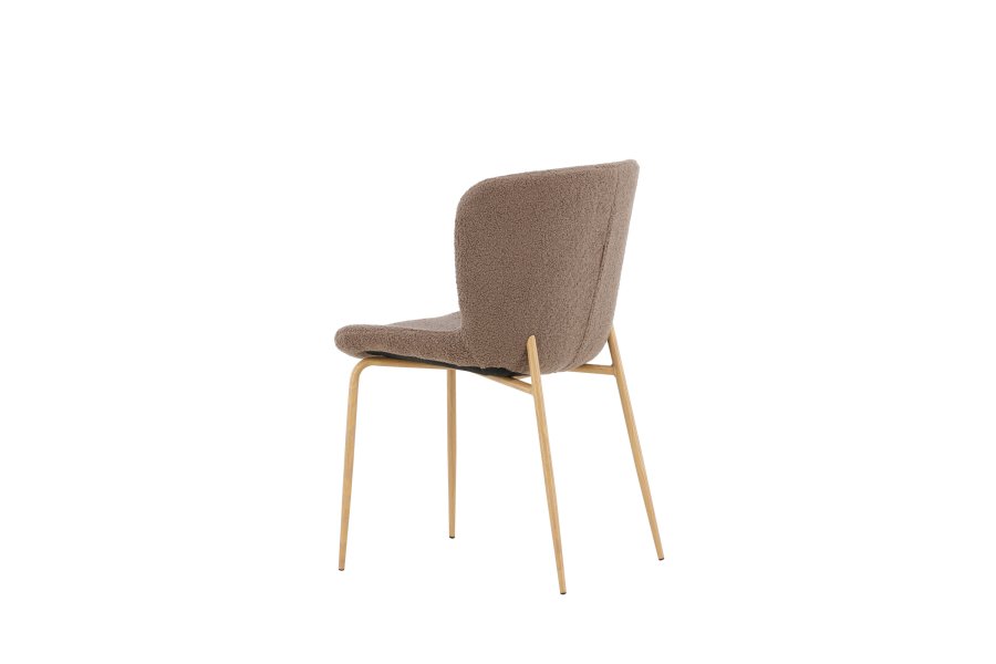 VENTURE DESIGN Modesto spisebordsstol - brun polyester bamsestof og mocca stl