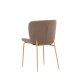 VENTURE DESIGN Modesto spisebordsstol - brun polyester bamsestof og mocca stl