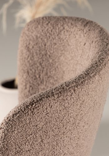 VENTURE DESIGN Modesto spisebordsstol - brun polyester bamsestof og mocca stl