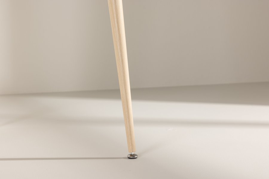 VENTURE DESIGN Plaza barbord, rund - hvidvasket MDF og stl (70)