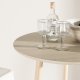 VENTURE DESIGN Plaza barbord, rund - hvidvasket MDF og stl (70)