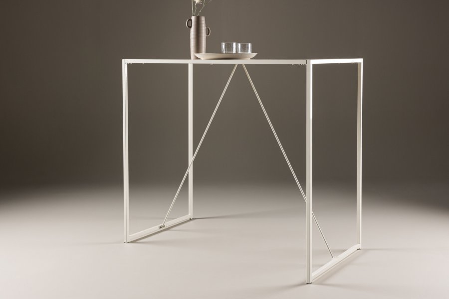 VENTURE DESIGN Brea barbord, rektangulr - beige MDF og stl (60x120)