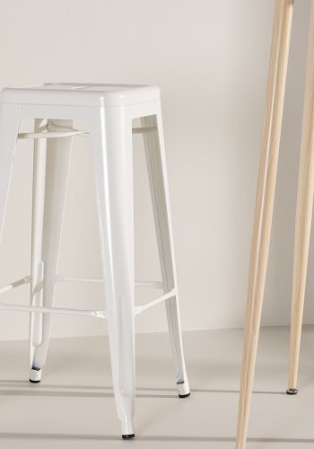 VENTURE DESIGN Tempe barstol, m. fodsttte - beige stl