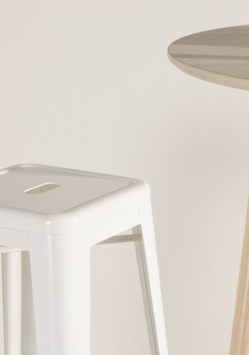 VENTURE DESIGN Tempe barstol, m. fodsttte - beige stl