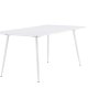 VENTURE DESIGN Silar spisebord, rektangulr - hvid MDF og stl (90x180)