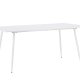 VENTURE DESIGN Silar spisebord, rektangulr - hvid MDF og stl (90x180)