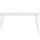 VENTURE DESIGN Silar spisebord, rektangulr - hvid MDF og stl (90x180)
