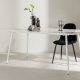 VENTURE DESIGN Silar spisebord, rektangulr - hvid MDF og stl (90x180)