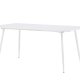 VENTURE DESIGN Silar spisebord, rektangulr - hvid MDF og stl (90x180)