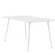 VENTURE DESIGN Silar spisebord, rektangulr - hvid MDF og stl (90x180)