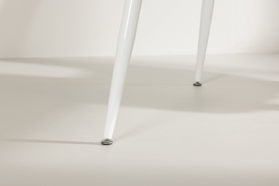 VENTURE DESIGN Silar spisebord, rektangulr - hvid MDF og stl (90x180)