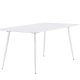 VENTURE DESIGN Silar spisebord, rektangulr - hvid MDF og stl (90x180)
