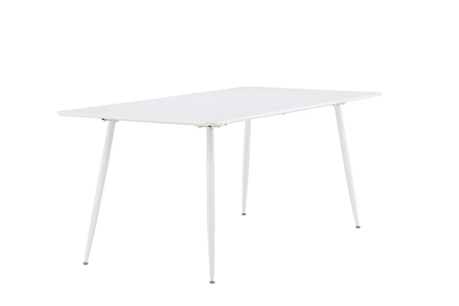 VENTURE DESIGN Silar spisebord, rektangulr - hvid MDF og stl (90x180)