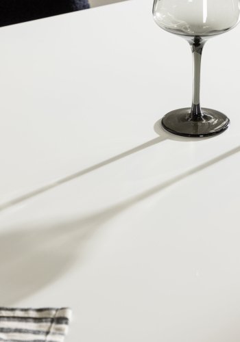 VENTURE DESIGN Silar spisebord, rektangulr - hvid MDF og stl (90x180)