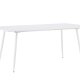 VENTURE DESIGN Silar spisebord, rektangulr - hvid MDF og stl (90x180)