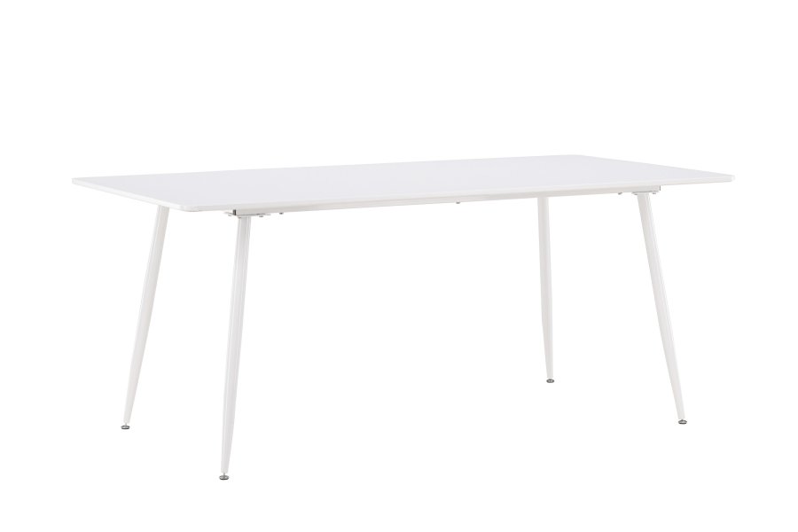 VENTURE DESIGN Silar spisebord, rektangulr - hvid MDF og stl (90x180)