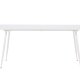 VENTURE DESIGN Silar spisebord, rektangulr - hvid MDF og stl (90x180)
