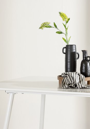 VENTURE DESIGN Silar spisebord, rektangulr - hvid MDF og stl (90x180)