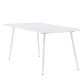 VENTURE DESIGN Silar spisebord, rektangulr - hvid MDF og stl (90x180)