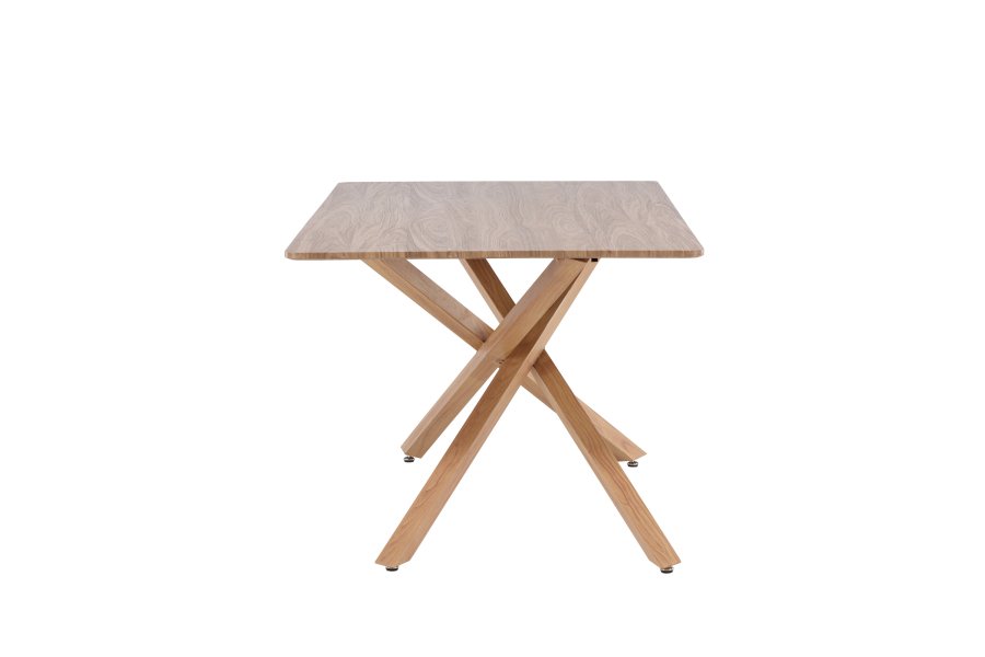 VENTURE DESIGN Piazza spisebord, rektangulr - mocca MDF og stl (90x180)