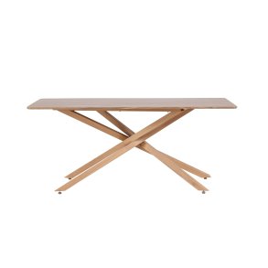 VENTURE DESIGN Piazza spisebord, rektangulr - mocca MDF og stl (90x180)