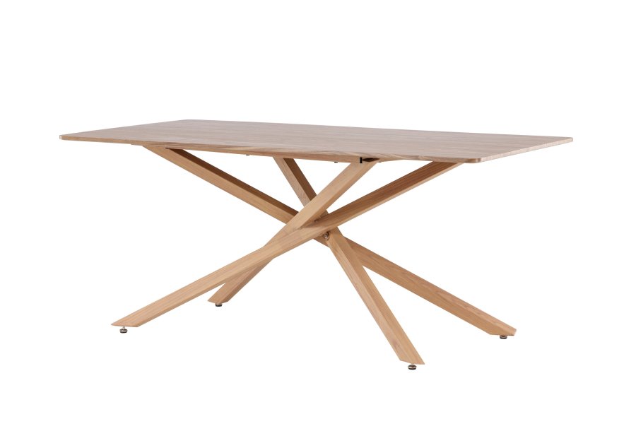 VENTURE DESIGN Piazza spisebord, rektangulr - mocca MDF og stl (90x180)