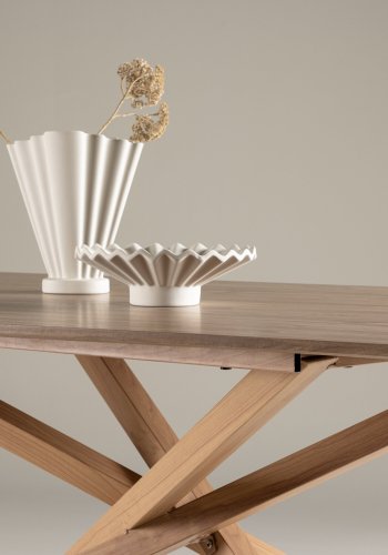 VENTURE DESIGN Piazza spisebord, rektangulr - mocca MDF og stl (90x180)