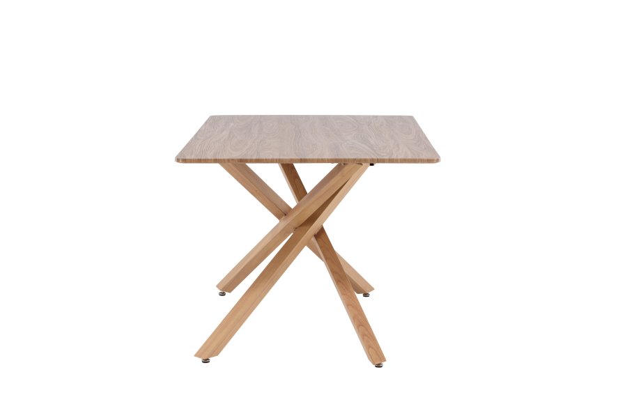 VENTURE DESIGN Piazza spisebord, rektangulr - mocca MDF og stl (90x180)