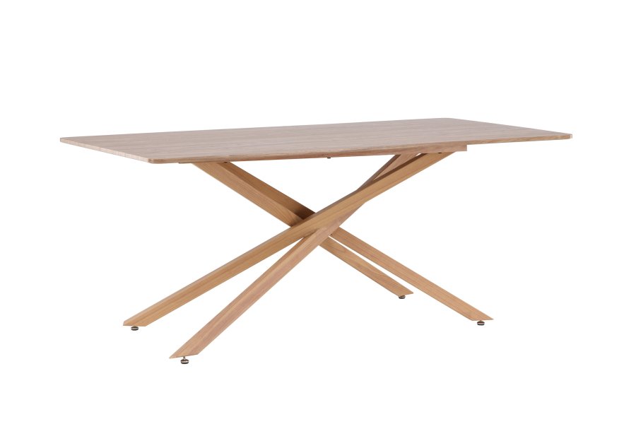 VENTURE DESIGN Piazza spisebord, rektangulr - mocca MDF og stl (90x180)