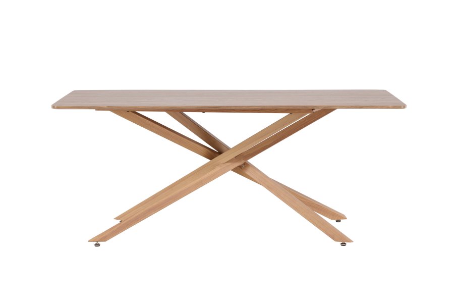 VENTURE DESIGN Piazza spisebord, rektangulr - mocca MDF og stl (90x180)