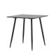 VENTURE DESIGN Polar spisebord, kvadratisk - sort MDF og stl (75x75)