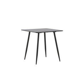 VENTURE DESIGN Polar spisebord, kvadratisk - sort MDF og stl (75x75)