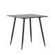 VENTURE DESIGN Polar spisebord, kvadratisk - sort MDF og stl (75x75)