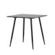 VENTURE DESIGN Polar spisebord, kvadratisk - sort MDF og stl (75x75)