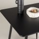 VENTURE DESIGN Polar spisebord, kvadratisk - sort MDF og stl (75x75)