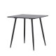 VENTURE DESIGN Polar spisebord, kvadratisk - sort MDF og stl (75x75)