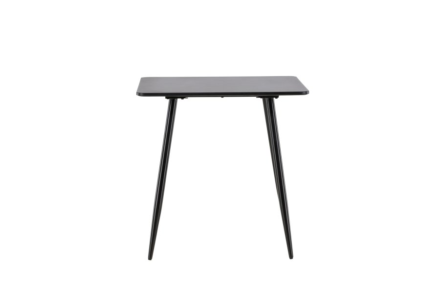 VENTURE DESIGN Polar spisebord, kvadratisk - sort MDF og stl (75x75)