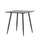 VENTURE DESIGN Polar spisebord, kvadratisk - sort MDF og stl (75x75)