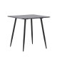VENTURE DESIGN Polar spisebord, kvadratisk - sort MDF og stl (75x75)