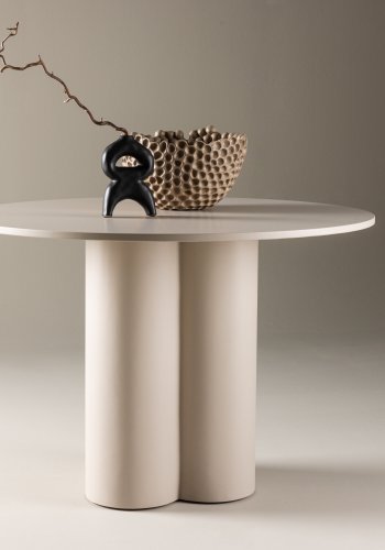 VENTURE DESIGN Olivia spisebord, rund - beige MDF (110)