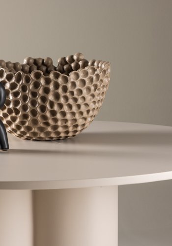 VENTURE DESIGN Olivia spisebord, rund - beige MDF (110)