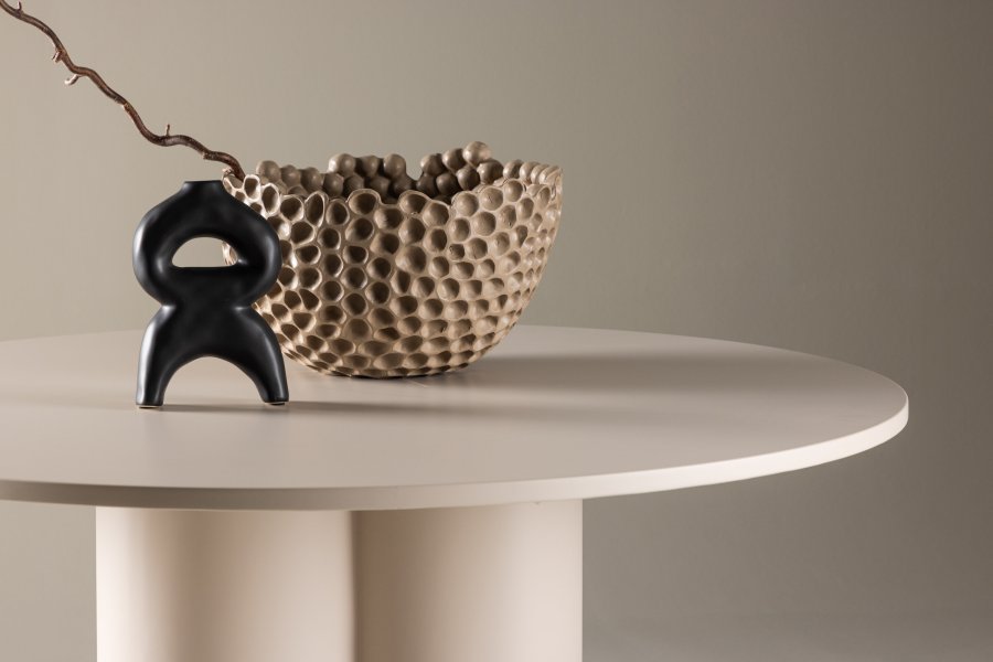 VENTURE DESIGN Olivia spisebord, rund - beige MDF (110)