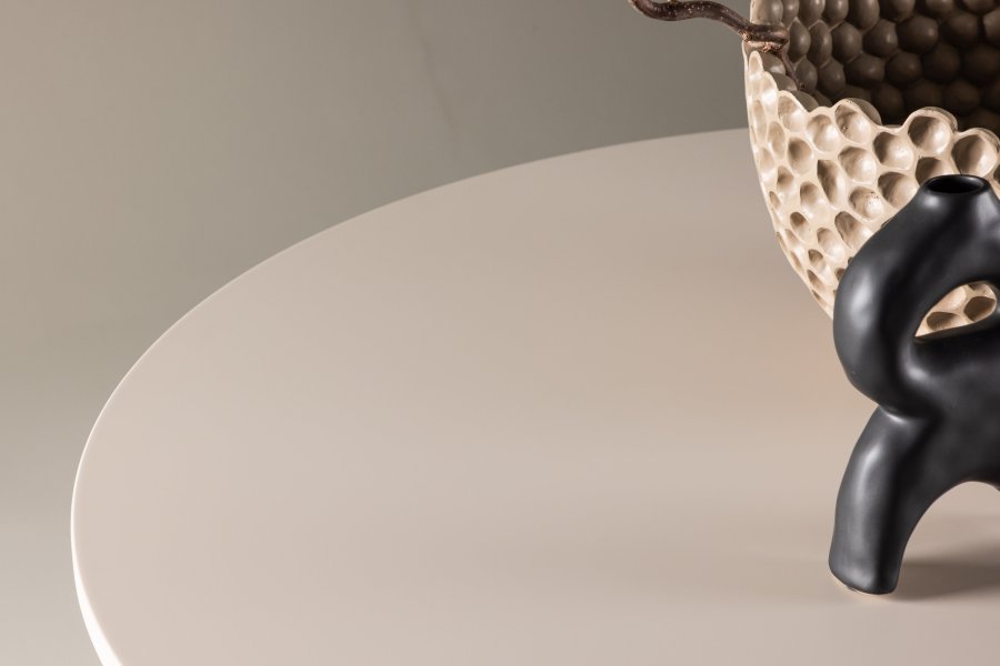VENTURE DESIGN Olivia spisebord, rund - beige MDF (110)